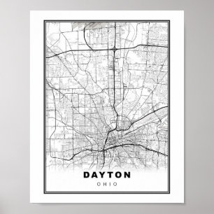 Poster Carte de Dayton