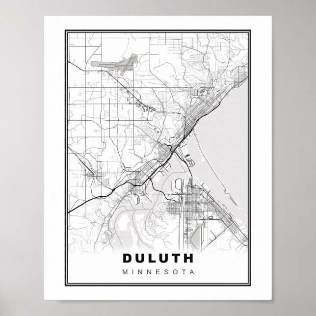 Poster Carte de Duluth (Devant)
