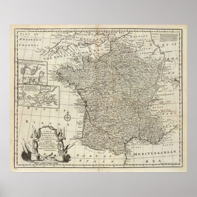 Poster Carte de France 2 (Devant)