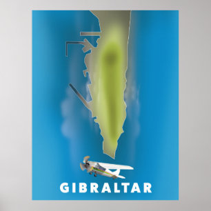 Poster Carte de Gibraltar