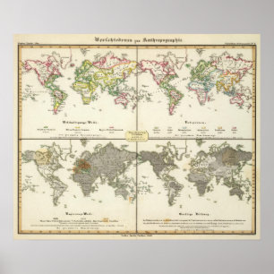 Poster carte de gouvernement de religion d'emploi