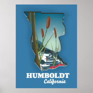Poster carte de Humboldt californie