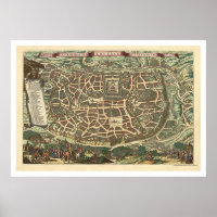 Carte de Jérusalem par Nicolaes Visscher 1660
