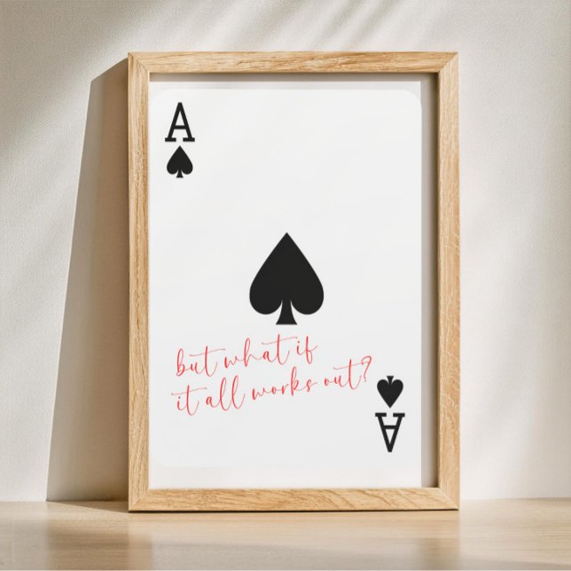 Poster Carte de jeu Anniversaire cadeau as de pique (Créateur téléchargé)