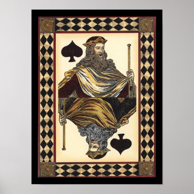 Poster Carte de jeu King of Spades par Vision Studio (Devant)