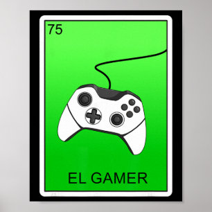 Poster Carte de jeu vidéo El Gamer Carte de loterie mexic