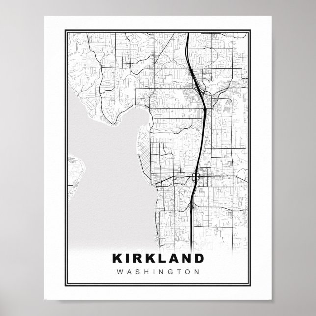 Poster Carte de Kirkland (Devant)