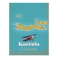 Carte de Korčula Croatie