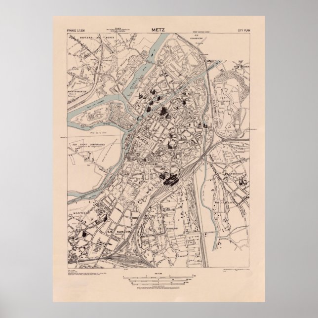 Poster Carte de la France de Metz (1943) (Devant)
