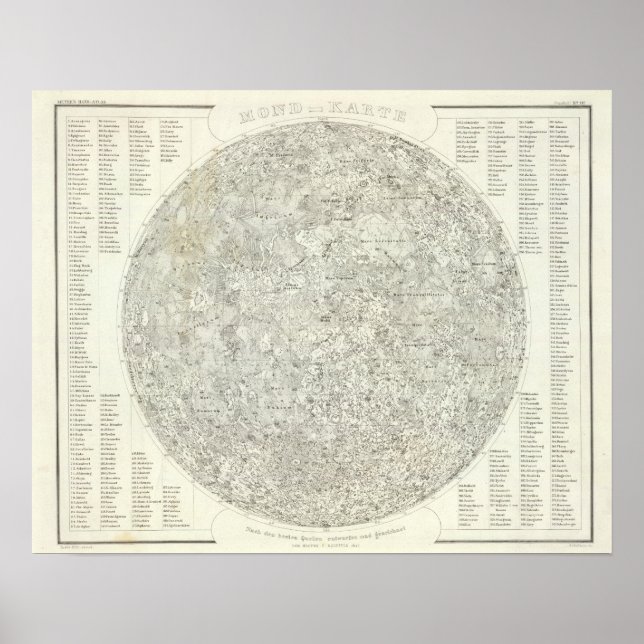 Poster Carte de la lune (Devant)