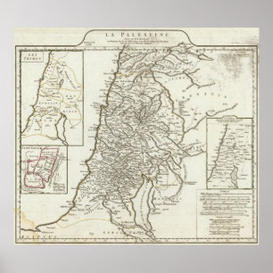 Poster Carte de la Palestine