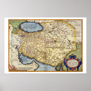 Poster Carte de la Perse, du Théâtre Orbis Terrarum,