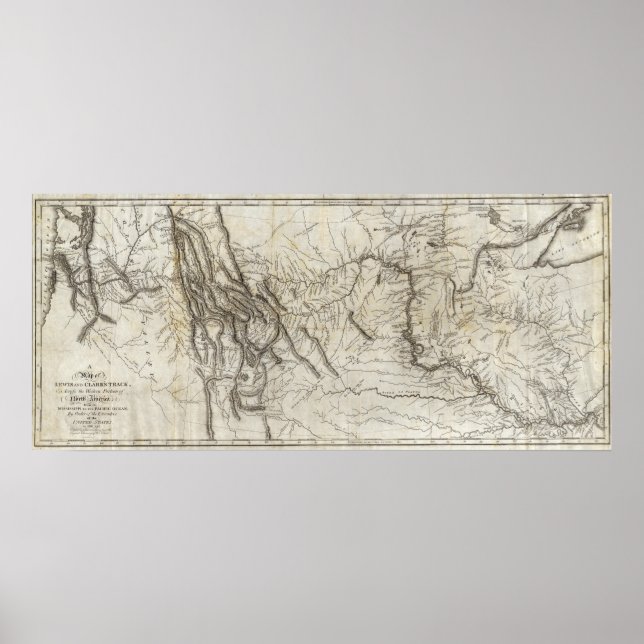 Poster Carte de la piste 2 de Lewis et Clark (Devant)