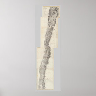 Poster Carte de la République du Chili 18