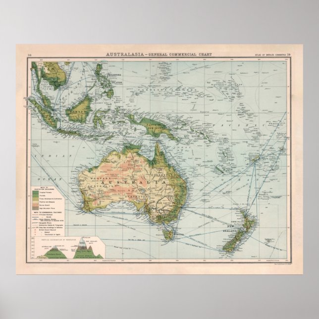 Poster Carte de la route maritime commerciale de l'ancien (Devant)