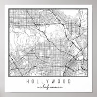 Carte de la rue Hollywood California