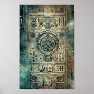 Poster Carte de la ville d'Atlantis