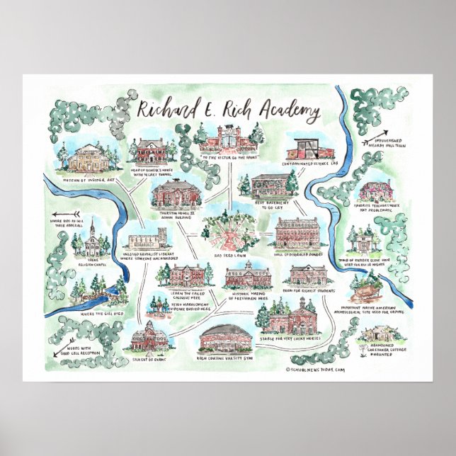 Poster Carte de l'Académie Richard E Rich (Devant)