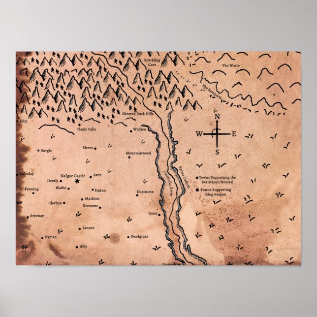 Poster Carte de l'affiche Acktar (Devant)