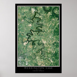 Poster Carte de l'affiche satellite de Herrington Lake Ke