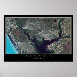 Poster Carte de l'affiche satellite Port Charlotte Florid