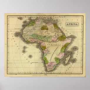 Poster Carte de l'Afrique