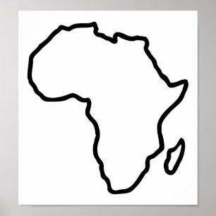 Poster Carte de l'Afrique