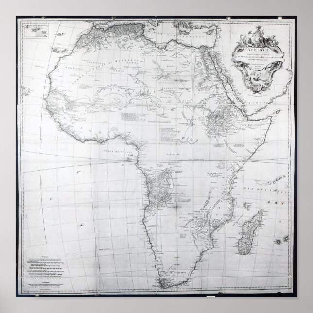 Poster Carte de l'Afrique (Devant)