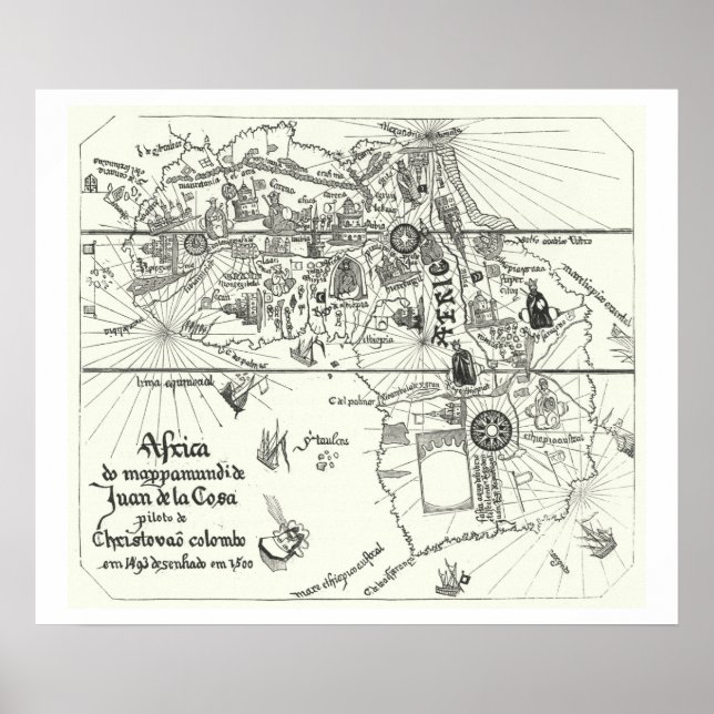 Poster Carte de l'Afrique | 1500 (Devant)