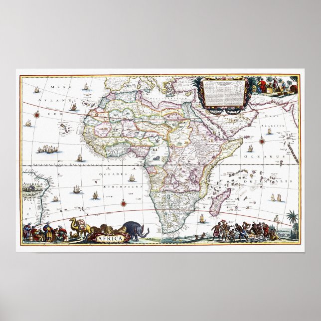 Poster Carte de l'Afrique | 1696 (Devant)