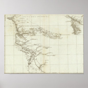 Poster Carte de l'Afrique de l'ouest