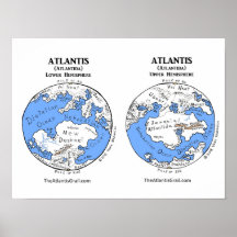 Carte de l'Atlantide - Les deux hémisphères - Post