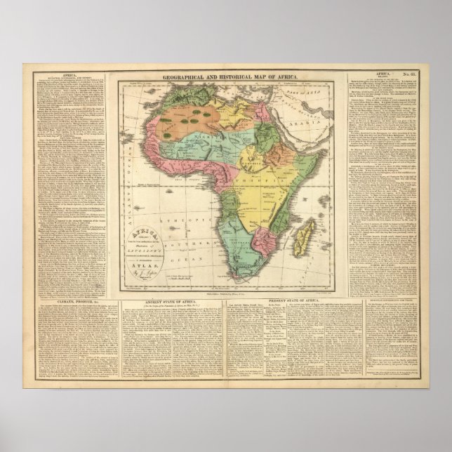 Poster Carte de l'Atlas africain 2 (Devant)