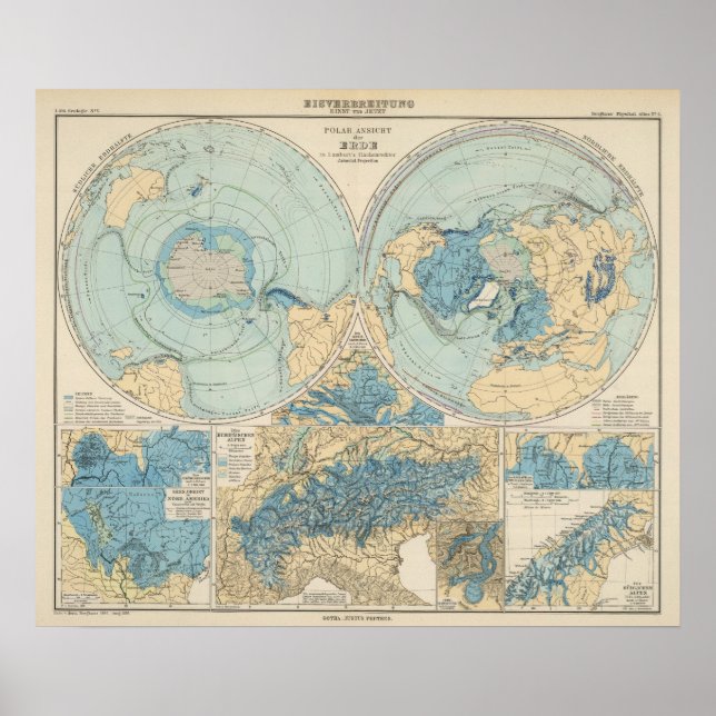 Poster Carte de l'Atlas Eisverbreitung (Devant)