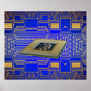 Poster Carte de l'électronique