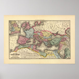 Poster Carte de l'empire romain