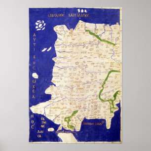 Poster Carte de l'Espagne et du Portugal, de 'Geographia'