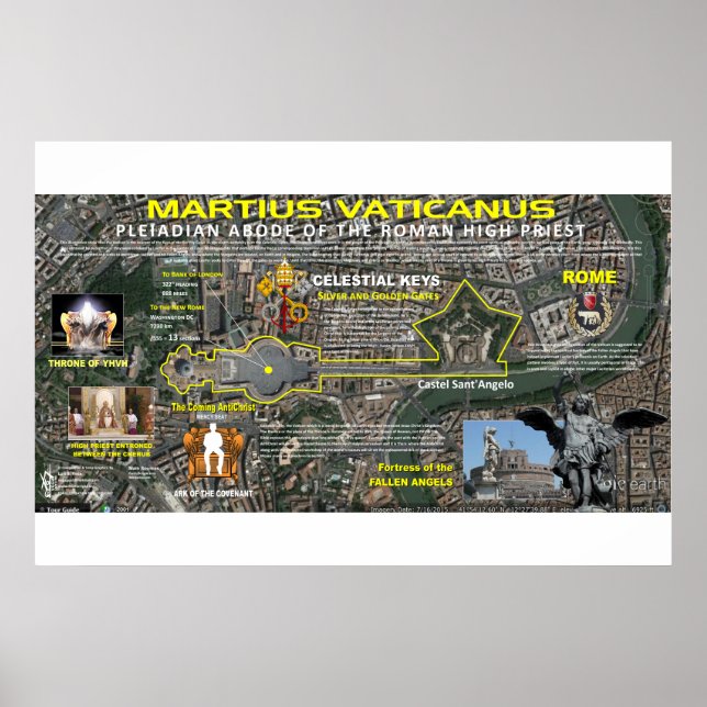Poster Carte de l'étoile martienne du Vatican 1 (Devant)