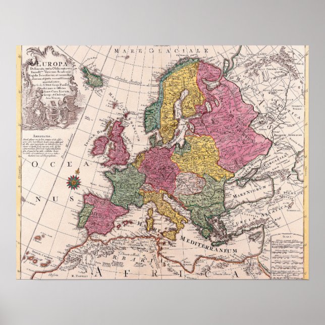 Poster Carte de l'Europe 3 (Devant)