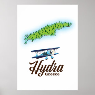 Poster Carte de l'île de Skyros Grèce