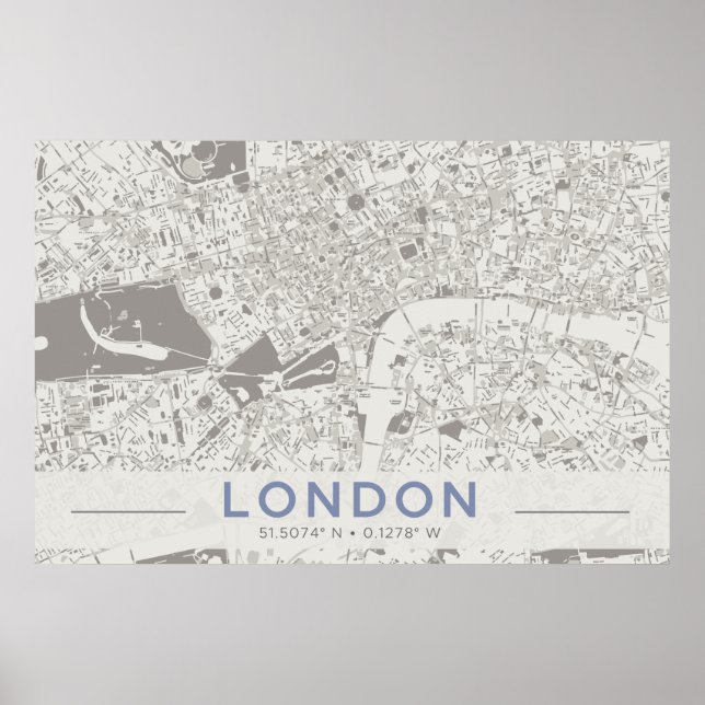 Poster Carte de Londres (Devant)