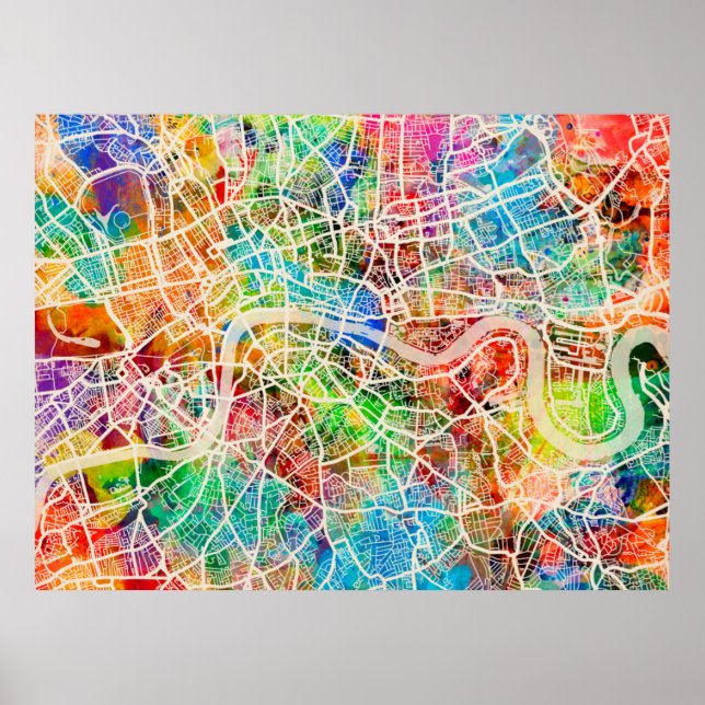 Poster Carte de Londres (Devant)