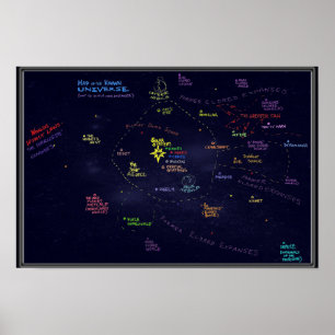 Poster Carte de l'univers d'Alibi Jones