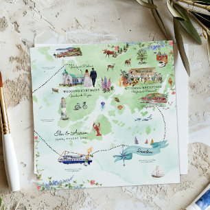 Poster Carte de mariage de Grundsund en Suède
