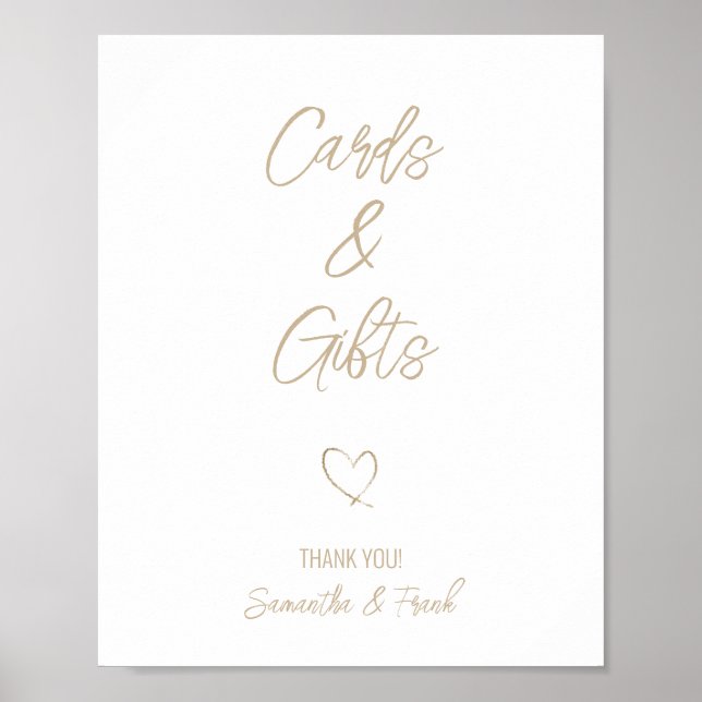 Poster Carte de mariage et cadeau élégante en écriture do (Devant)