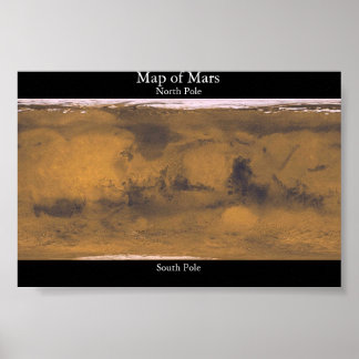 Poster Carte de Mars
