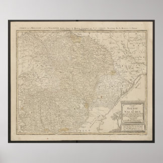 Poster Carte de Moldavie et de Valachie de 1785