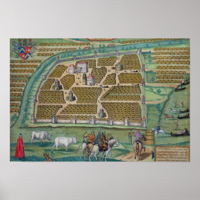 Poster Carte de Moscou (Devant)