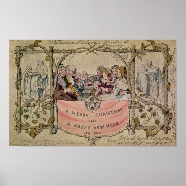 Poster Carte de Noël, exemple de Noël connu (Devant)