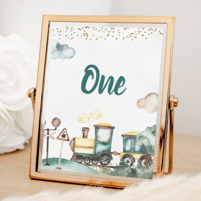 Poster Carte de numéro de table d'anniversaire du garçon  (Créateur téléchargé)